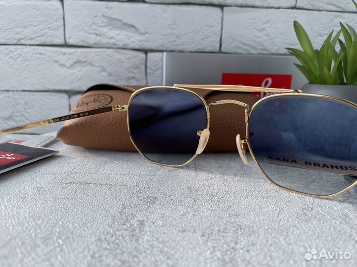 Солнцезащитные очки rayban голубые