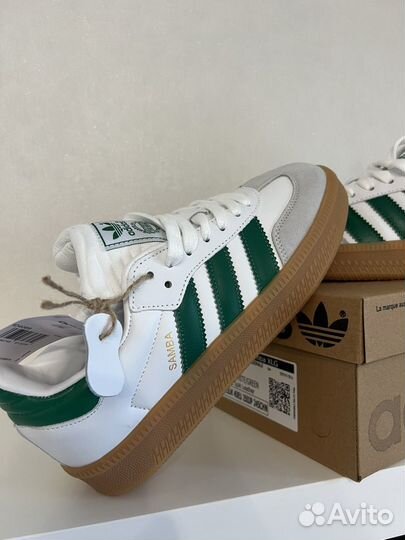 Кроссовки Adidas Samba XLG white/green