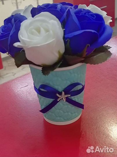 Розы из мыла