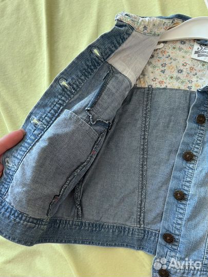 Джинсовая куртка доя девочки 98+