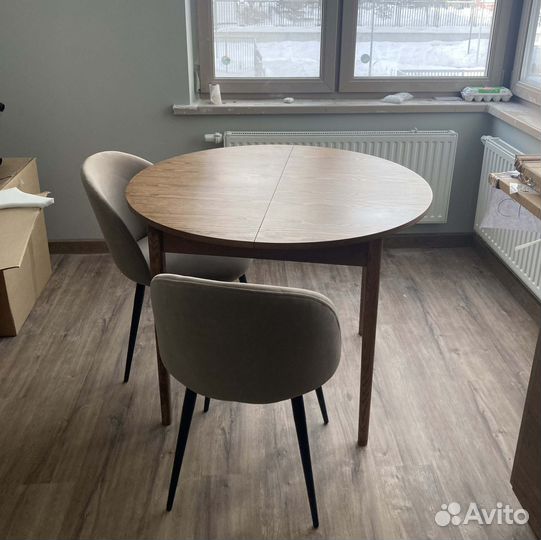 Стол кухонный круглый раздвижной новый