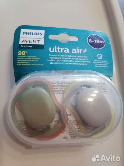 Соска пустышка avent 6 18