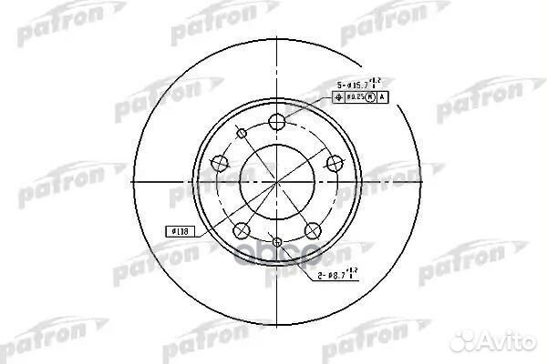 Диск тормозной передн peugeot: boxer c бортовой