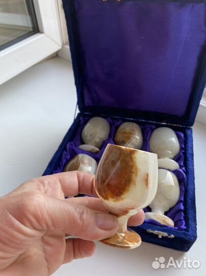 Бокалы из оникса 50 мл. Необычно и стильно