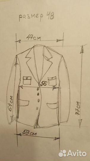 Немецкий китель, военный, р.48