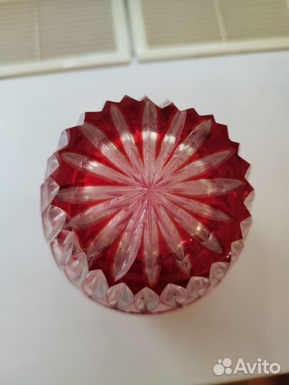 Ваза цветной хрусталь СССР