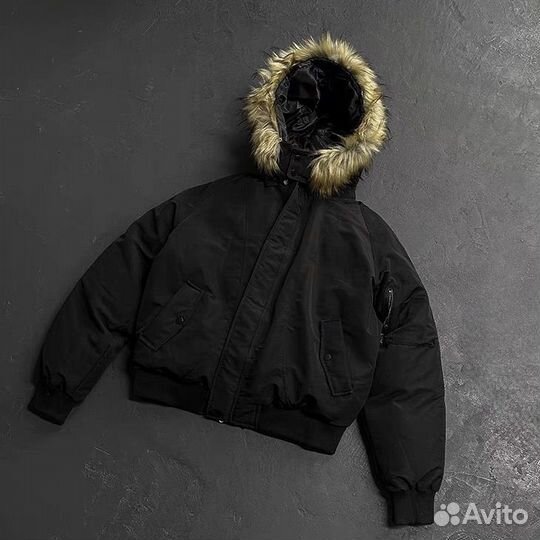 Пуховик с мехом зимний Alaska Balenciaga Type y2k