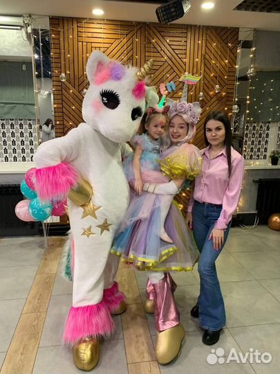 Ростовая кукла единорог аниматор поздравление
