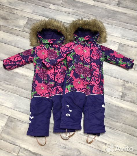 Детский зимний комбинезон для двойни