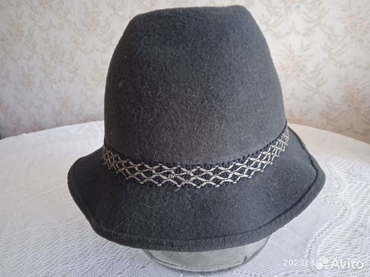 Шляпа женская фетровая винтаж