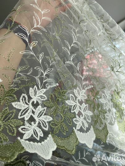 Тюль короткий, занавеска на кухню