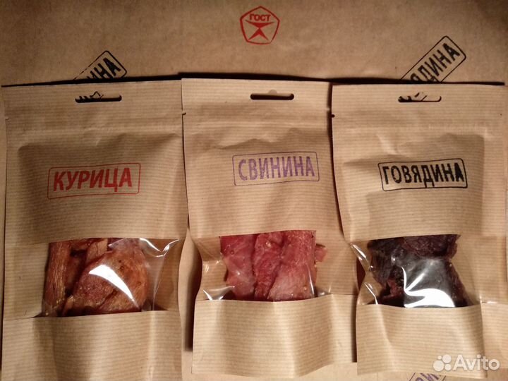 Мясные снеки, чипсы, джерки, слайсы