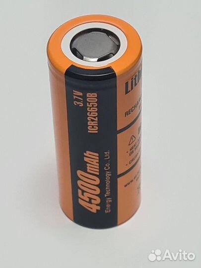 Аккумулятор ET ICR26650B (3.7В, 4500мАч, Li-Ion )