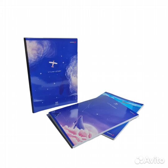 Тетрадь А4 в клетку 80 листов, набор 3 шт