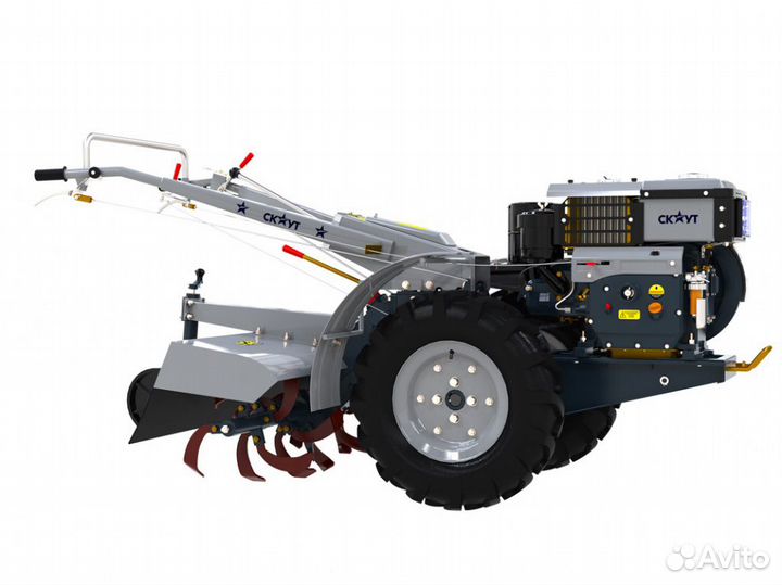 Мотоблок скаут 81 DE + почвофреза