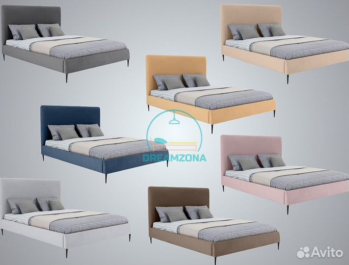 Кровать Оскар с мягким изголовьем под заказ