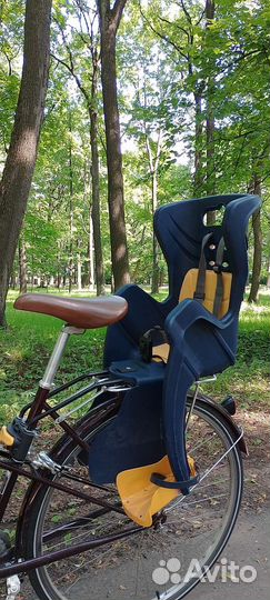 Детское велокресло с доп. крепежом для 2-го велоси