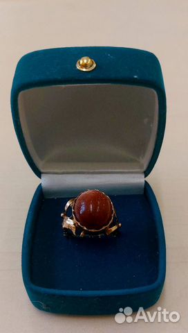 Золотое кольцо СССР с авантюрином