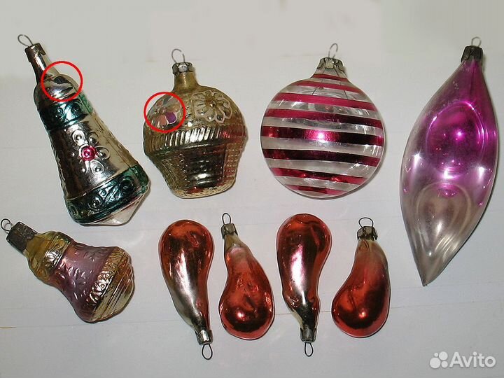 Новогодние ёлочные игрушки (реставрация) - СССР