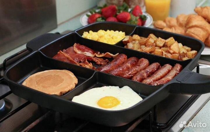 Антипригарная сковорода с несколькими отделениями