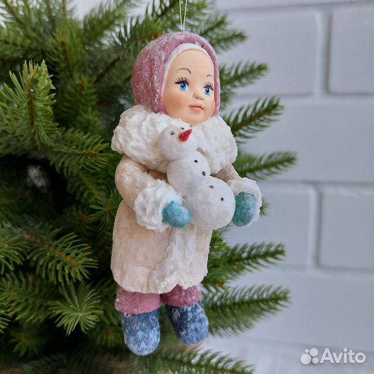 Ватные елочные игрушки