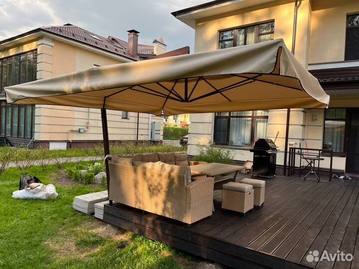 Центральный зонт. Зонт для пляжа. Уличный зонт