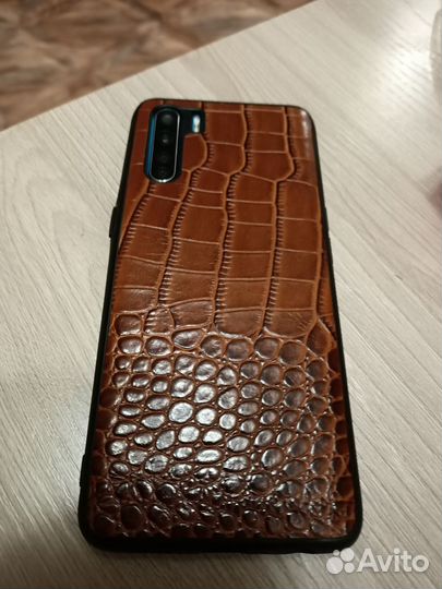 Бампер на телефон oppo A91 из натуральной кожи