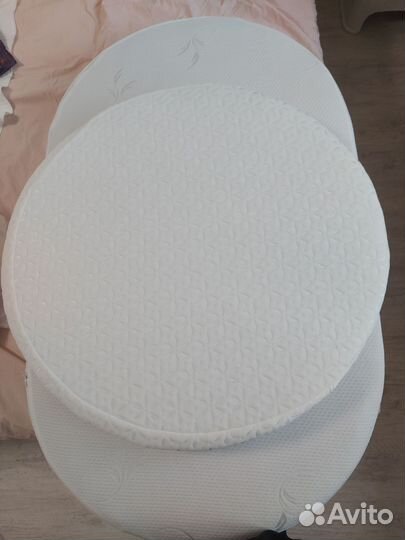 Круглый Овальный матрас на кроватку 125 75 на 75