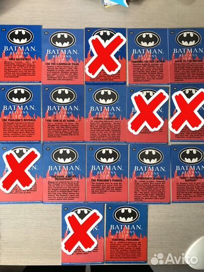 Карточки Topps Batman Returns Бэтмен возвращается