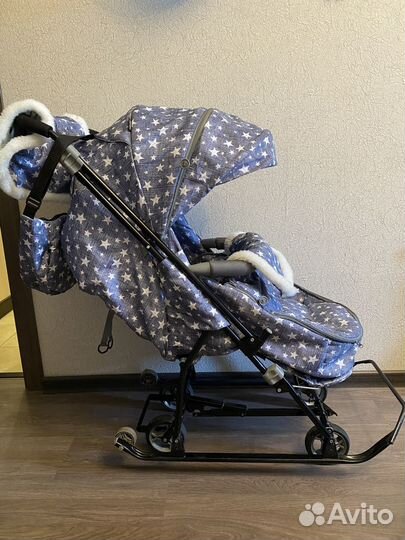 Детские санки коляска nika kids «Нашидетки» 6