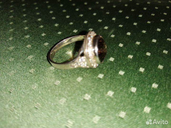 Серебряное кольцо с раух топазом