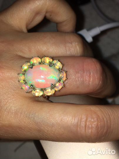 Кольцо в серебре 925 с опалом