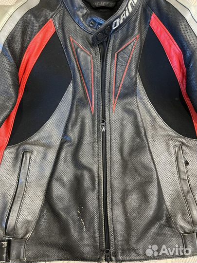 Кожаная мото куртка dainese рр 48 50