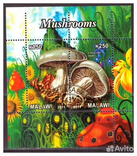 Грибы на почтовых марках