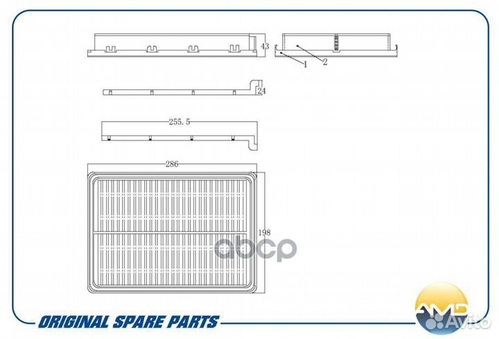 Фильтр воздушный amdfa326 AMD