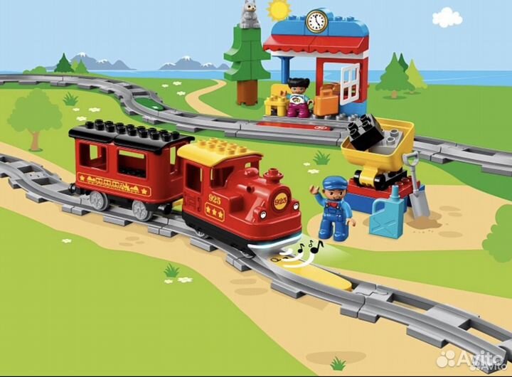 Lego duplo 10874 поезд на паровой тяге