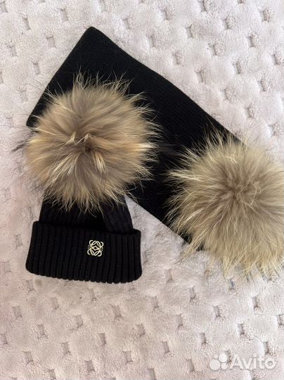 Демисезонный комплект шапочка и шарфик