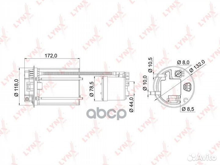 Фильтр топливный LF985M lynxauto
