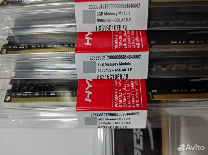 Оперативная память Kingston DDR3 8Гб, 1600 мгц