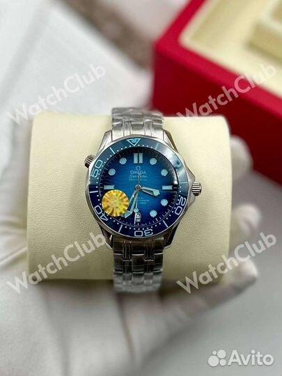 Мужские часы Omega Seamaster минеральное стекло