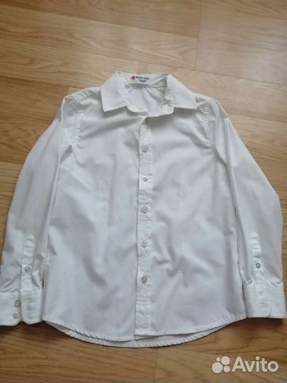 Рубашка белая button blue