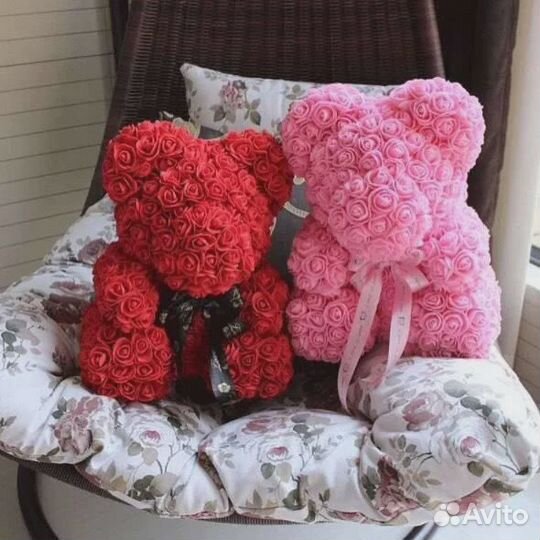 Мишка из роз. Доставка