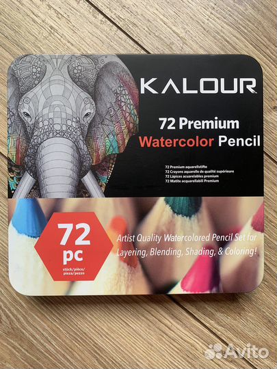 Акварельные карандаши kalour 72 шт
