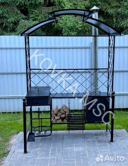 Мангал с крышей