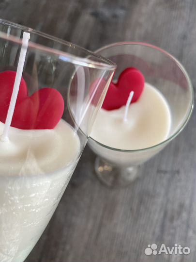 Свадебные свечи в бокале