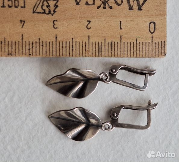 Серебряные серьги СССР