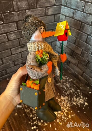 Снеговик игрушка ручной работы