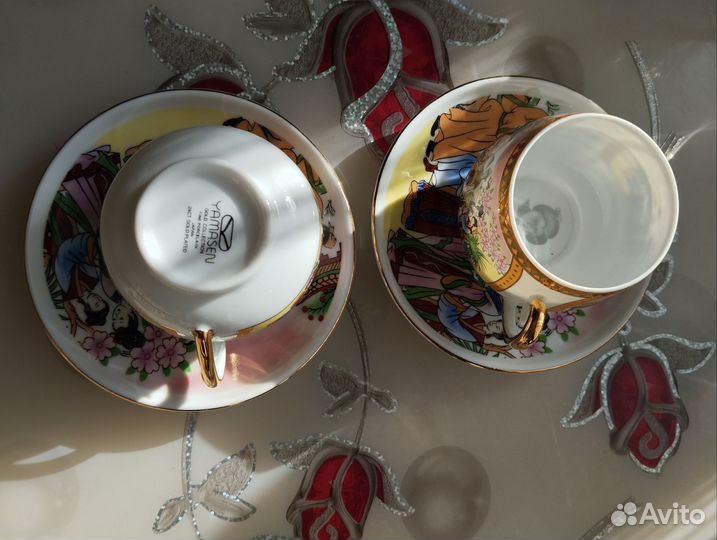 Чашка с блюдцем фарфор