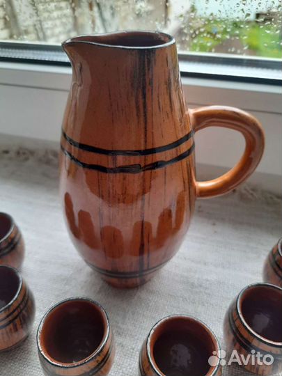 Кувшин с рюмками/Керамика