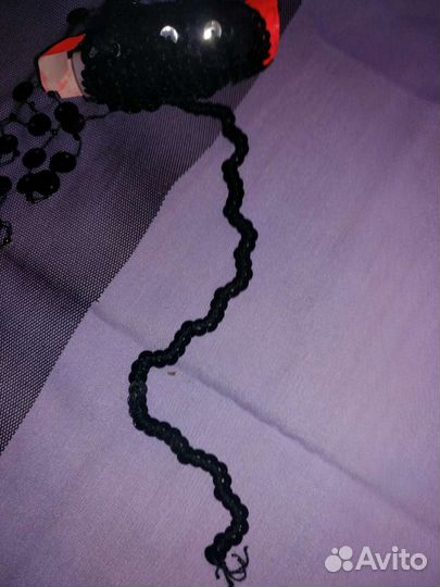 Шифон чёрный плательный Индонезия